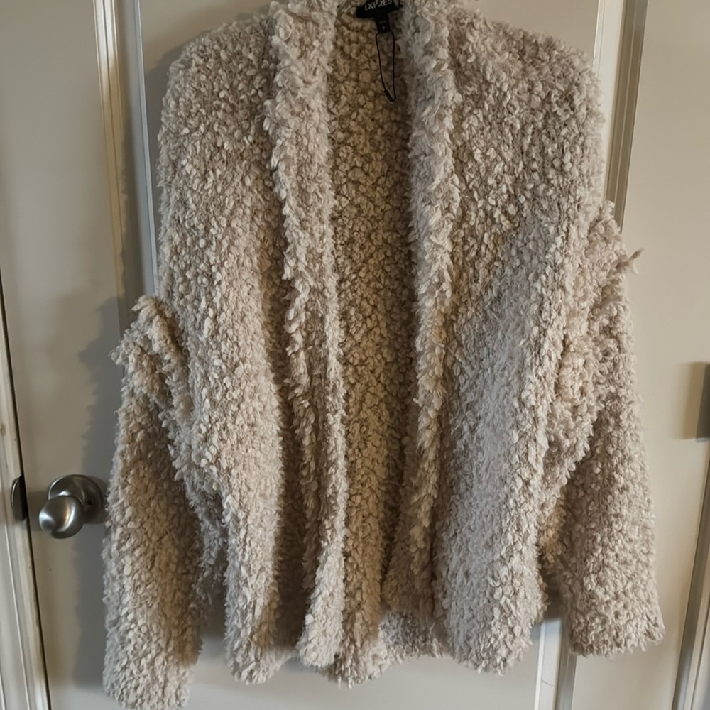 Women’s Express Sherpa beige sweater